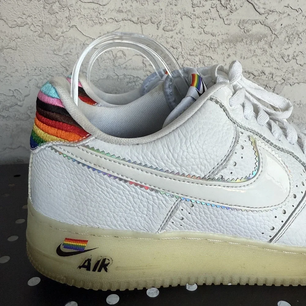 Nike Air Force 1 Be True Pride Quickstrike Sneakers Mens 12‎ White CV0258-100